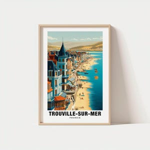 Trouville-sur-Mer Print – France Poster, Coastal Views, Travel Art, Beach Charm, Seaside Beauty, French Riviera, Historic Streets,France Art