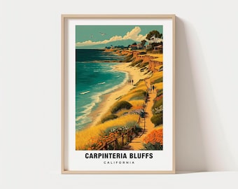 Carpinteria Bluffs Print - California Poster, Travel Wall Art, Coastal Print, Scenic Art, Beach Decor, Ocean View, Seaside Landscape