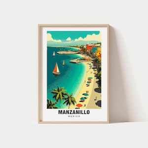 Manzanillo Print – Mexico Poster, Travel Art, Coastal Scene, Port Views, Beach Escape, Scenic Landscape, Ocean Charm, Colima Poster