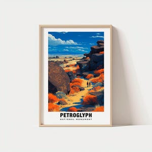 Petroglyph National Monument Print – New Mexico Poster, Historic Views, Travel Art, Rock Art, Desert Beauty, Scenic Escape, Native Heritage