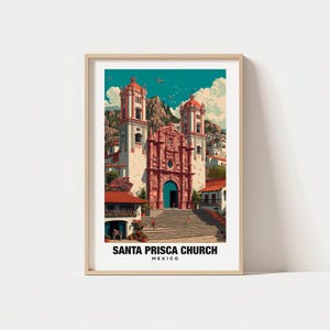 Santa Prisca Church Print: Baroque Architecture, Taxco Mexico