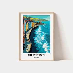 Aberystwyth Print - Wales Poster, Aberystwyth Views, Aberystwyth Art, Coastal Charm, Beach Scene, Skyline Beauty,Local Heritage,Wales Travel
