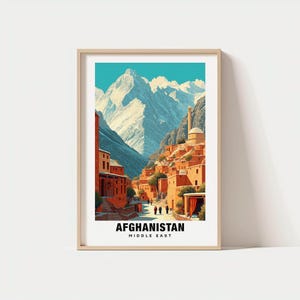 Afghanistan Print – Travel Poster, Scenic Art, Mountain Views, Cultural Landscape, Historic Charm, Nature Scene, Desert Escape, Heritage Art