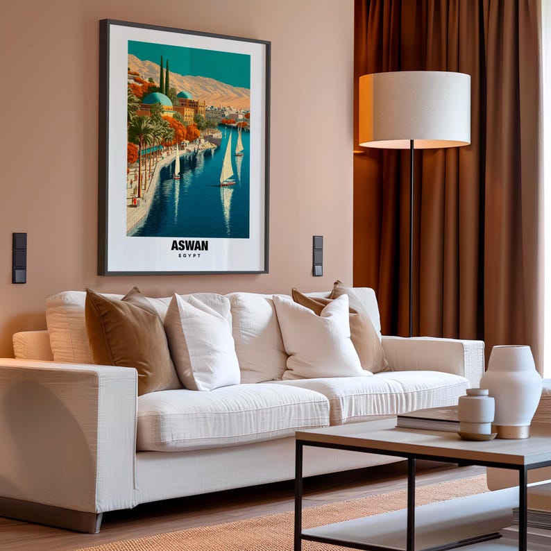 Aswan Print - Egypt Poster, Aswan Views, Nile Charm, Historic Scene ...