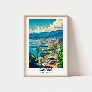 Cairns poster, Australië - Australië print, Cairns reiscadeau, Cairns cadeau, digitale download, verjaardagscadeau, huwelijkscadeau, Aussie Heritage