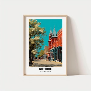 Guthrie Print - Oklahoma Poster, Guthrie Views, Guthrie Art, Oklahoma Charm, Guthrie Beauty, Historic Town, Scenic Landscape, Cultural Art