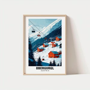 Obergurgl Print – Austria Poster, Travel Art, Alpine Scene, Snowy Landscape, Mountain Views, Ski Escape, Scenic Poster, Winter Charm