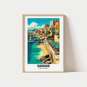 Cascais Print - Portugal Poster, Cascais Views, Cascais Art, Portugal Charm, Cascais Beauty, Coastal Town, Scenic Landscape,Seaside Heritage