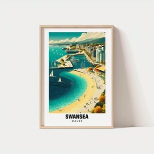 Swansea Print – Wales Poster, Coastal Views, Marina Charm, Seaside Beauty, Urban Vibes, Swansea Travel, Scenic City, Swansea Poster, WallArt