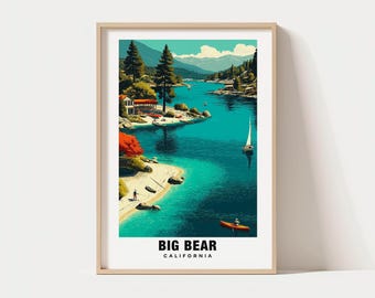 Big Bear Lake Print - California Mountain Landscape Art