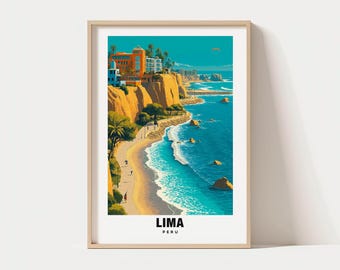 Lima Print – Peru Poster, City Views, Travel Art, Coastal Charm, Historic Sites, Scenic Beauty, Cultural Escape, Andean Vibes, Urban Poster
