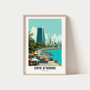 Ivory Coast Poster, Africa- Africa Print, Ivory Coast  Travel Gift, Ivory Coast Gift, Digital Download, Wedding Gift, Cote d’Ivoire Heritage