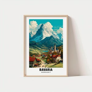 Bavaria Print – Germany Poster, Travel Art, Alpine Scene, Castle Views, Cultural Escape, Scenic Landscape, Historic Charm, Southern Germany