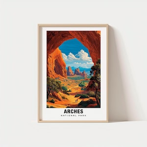 Arches National Park Reiseplakat, Utah Reise, Druck, Wandkunst - Utah Druck, digitaler Download, Utah Reise, Utah Park, Arches Nationalpark