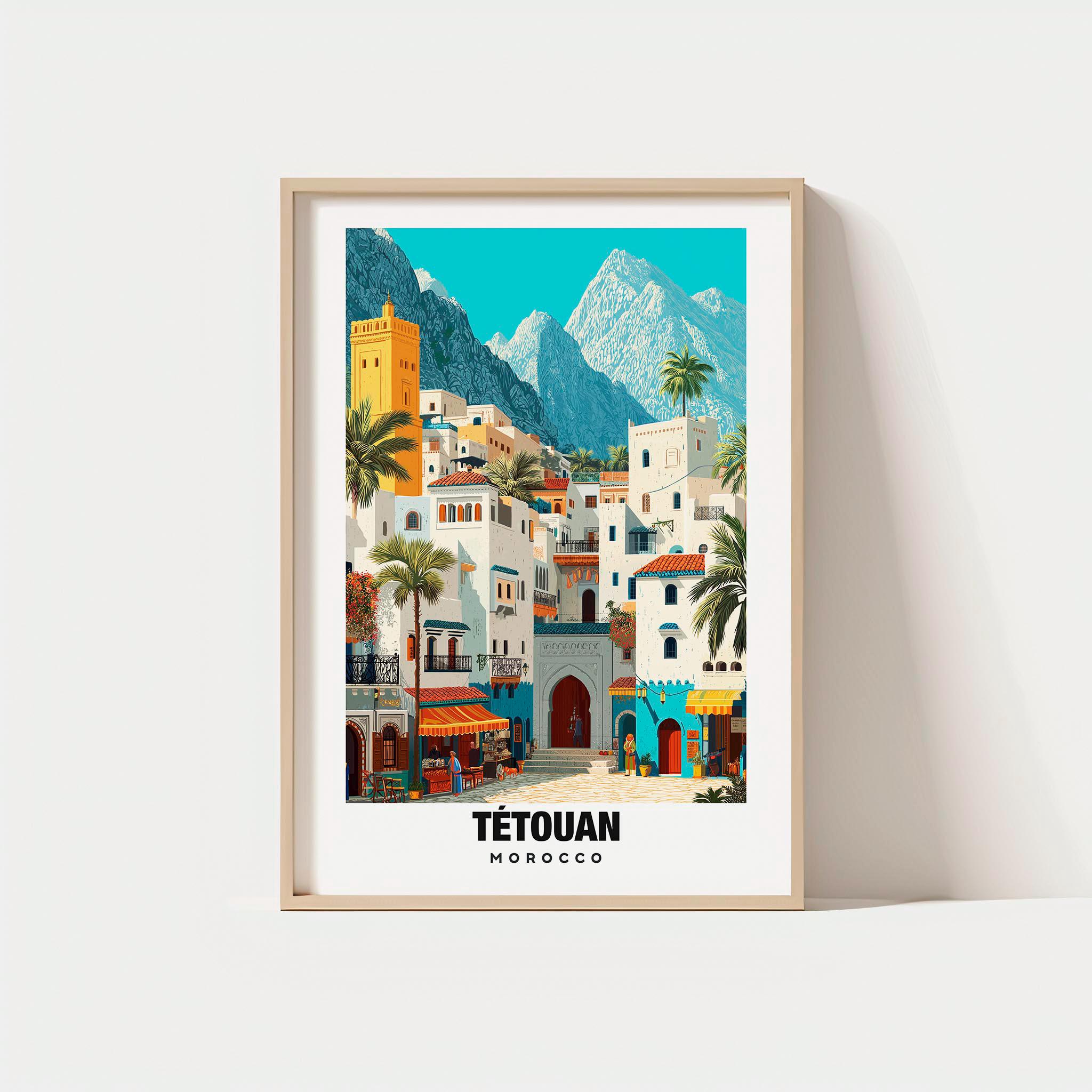 Tetouan Art Print: Moroccan Cityscape - Mediterranean Charm - Etsy