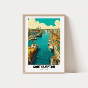 Southampton Print - England Poster, Southampton Views, Southampton Harbor, Southampton City, England Charm, Southampton Beauty, England