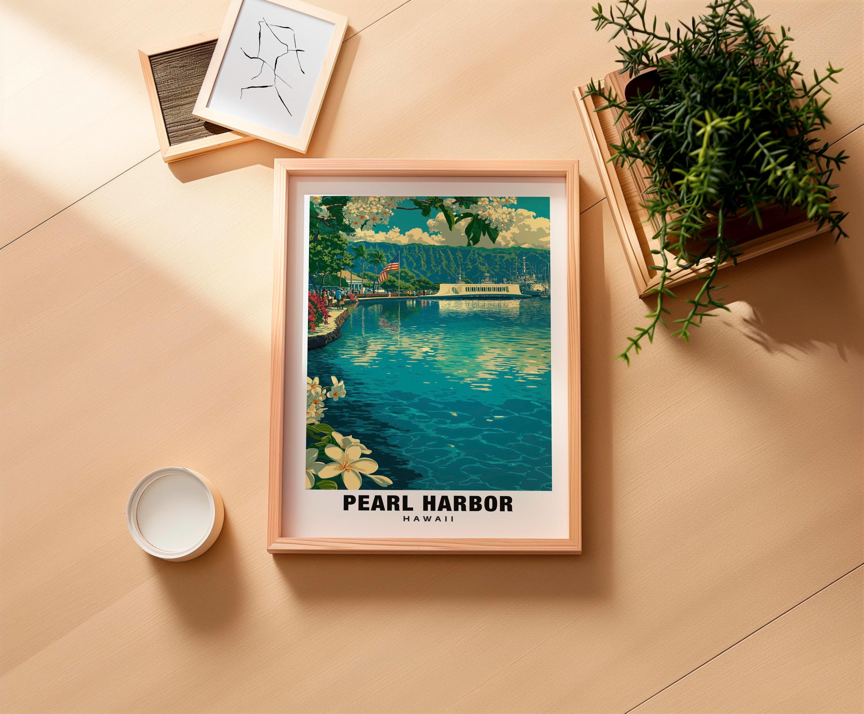 Pearl Harbor Artwork: Hawaii Travel Poster (multiple Sizes) - Etsy