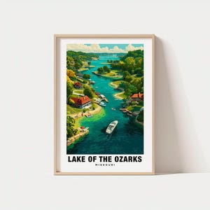 Lake of the Ozarks Print – Missouri Poster, Lake Views, Travel Art, Scenic Beauty, Water Escape, Rolling Hills, Nature Charm, Outdoor Poster