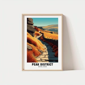 Peak District Print - England Poster, Peak District Views, Peak District Trails, Peak District Hills, England Charm, Peak District Beauty