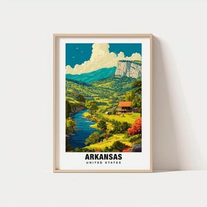 Arkansas Print - USA Poster, Travel Wall Art, Nature Print, Scenic Art, Mountain Decor, State Poster, Outdoor Print, Travel Poster