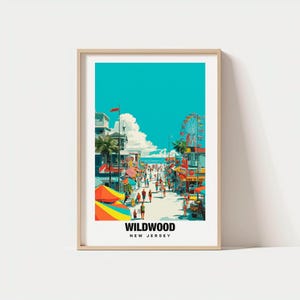 Wildwood Print – USA Poster, Beach Views, Coastal Charm, Wildwood Beauty, Scenic Scene, Wildwood Travel, Wildwood Poster, Decor, Art