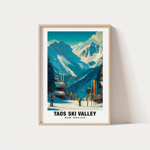 Taos Ski Valley Poster, New Mexico - New Mexico Print, Taos Ski Valley Travel Gift, Taos Ski Valley Gift, Digital Download, Birthday Gift