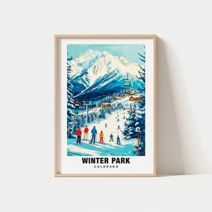 Winter Park Reise-Druck, Winter Park Ski Poster, Colorado Ski Poster, Winter Park Digital Download, Ski Resort Print, Colorado Abenteuer