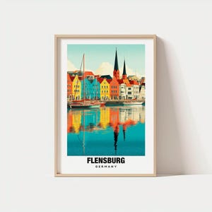 Flensburg Print – Germany Poster, Harbor Views, Northern Charm, Flensburg Beauty, Scenic Scene, Flensburg Travel, Flensburg Poster, Decor