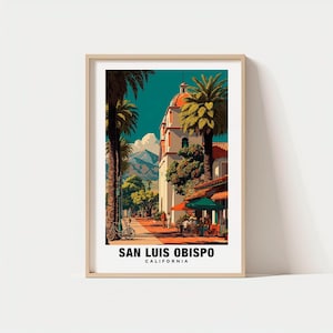 San Luis Obispo  Poster, California- California Print, San Luis Obispo Travel Gift, San Luis Obispo Gift, Digital Download, Birthday Gift