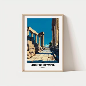 Ancient Olympia Print - Greece Poster, Olympia Views, Olympia Art, Greece Charm, Olympia Beauty, Historic Landmark, Cultural Heritage