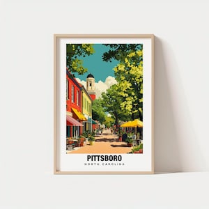 Pittsboro Print - USA Poster, Pittsboro Views, Pittsboro Art, Town Charm, Historic Scene, Scenic Beauty, Local Heritage, North Carolina