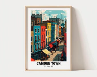Camden Town Poster, London - London Print, Camden Town Travel Gift, Camden Town, Digital Download, Birthday Gift, Wedding Gift, London Print