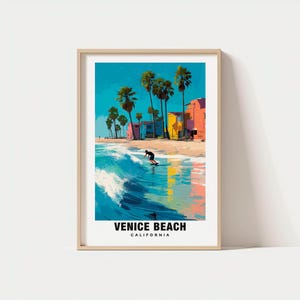 Venice Los Angeles Print - California Poster, Travel Wall Art, Beach Print, USA Poster, Scenic Art, Coastal Decor, Ocean View, Travel Poster