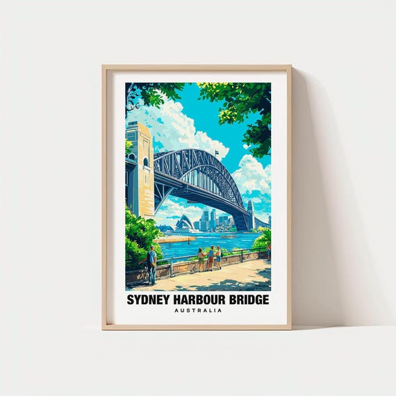 シドニー ハーバー ブリッジ トラベル プリント、オーストラリア