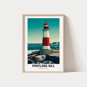 Portland Bill Print – England Poster, Travel Art, Coastal Scene, Lighthouse Views, Seaside Escape, Scenic Landscape, Cliff Charm, Dorset