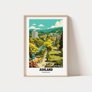 Ashland Print - USA Poster, Ashland Views, Ashland Art, Town Charm, Mountain Scene, Historic Beauty, Local Heritage, Oregon Travel
