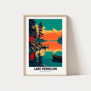 Lake Vermilion Print - USA Poster, Lake Vermilion Views, Lake Vermilion Art, Lake Charm, Forest Scene, Local Heritage, Minnesota Travel