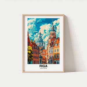 Impresión de Riga, arte mural, Letonia - Impresión de Letonia, regalo de viaje a Riga, póster de Riga, descarga digital, regalo de cumpleaños, herencia de Letonia, regalo europeo