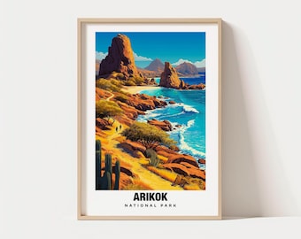 Arikok National Park Wall Art - Aruba Desert and Coastal Scene