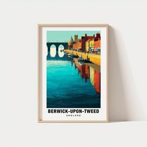 ベリック・アポン・ツイードの版画：歴史的な街並み、海岸の眺め