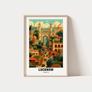 Lucknow Print – India Poster, Historic Views, Cultural Charm, Lucknow Beauty, Architectural Scene, Lucknow Travel, Lucknow Poster, Decor