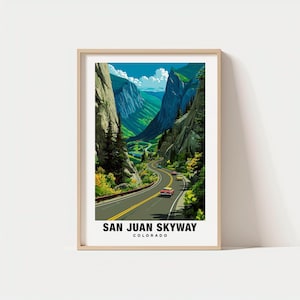 San Juan Skyway Print - Colorado Poster, San Juan Skyway Views, San Juan Skyway Landmarks, San Juan Skyway City, Colorado Charm, San Juan