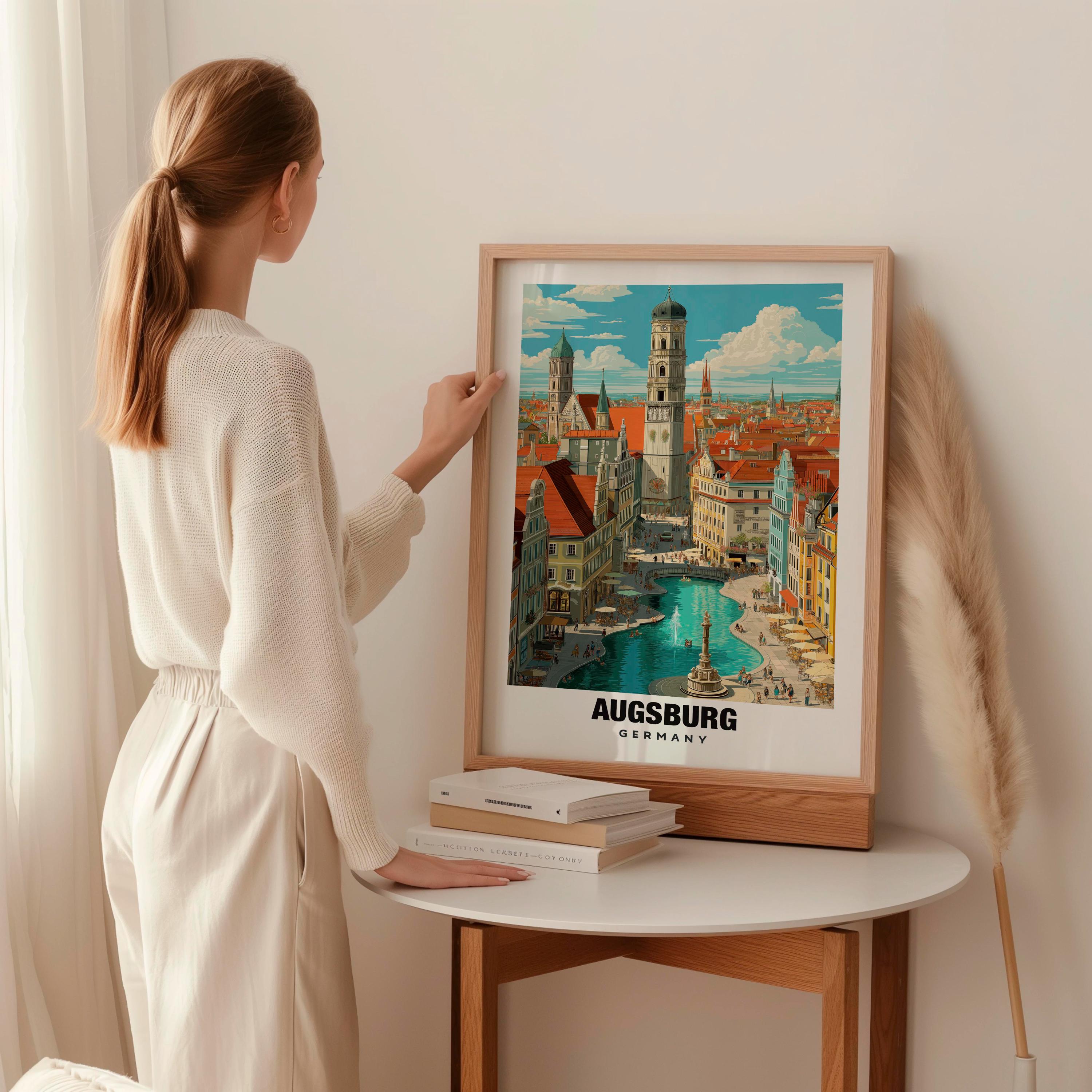 書 Augsburg Impressionen Augsburg Print - Germany Poster, Augsburg