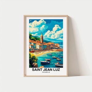 Saint Jean Luz-poster, Frankrijk-Frankrijk-afdruk, Saint Jean Luz-reiscadeau, Saint Jean Luz-cadeau, digitale download, huwelijkscadeau, verjaardagscadeau
