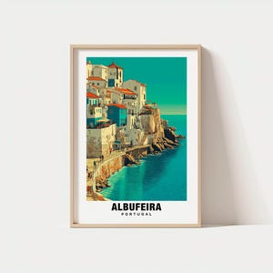 Albufeira Print - Portugal Poster, Travel Wall Art, Coastal Print, Scenic Art, Beach Decor, Ocean View, Algarve Landscape, Travel Poster