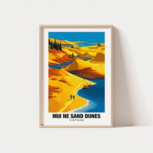 Mui Ne Sand Dunes Travel Print Wall Art, Phan Thiet - Vietnam City Print, Mui Ne Sand Dunes Travel Gift, Mui Ne Sand Dunes Poster, Wall Art