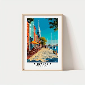 Alexandria Print – USA Poster, Travel Art, Historic Scene, Waterfront Views, City Escape, Scenic Landscape, Colonial Charm, Virginia Poster