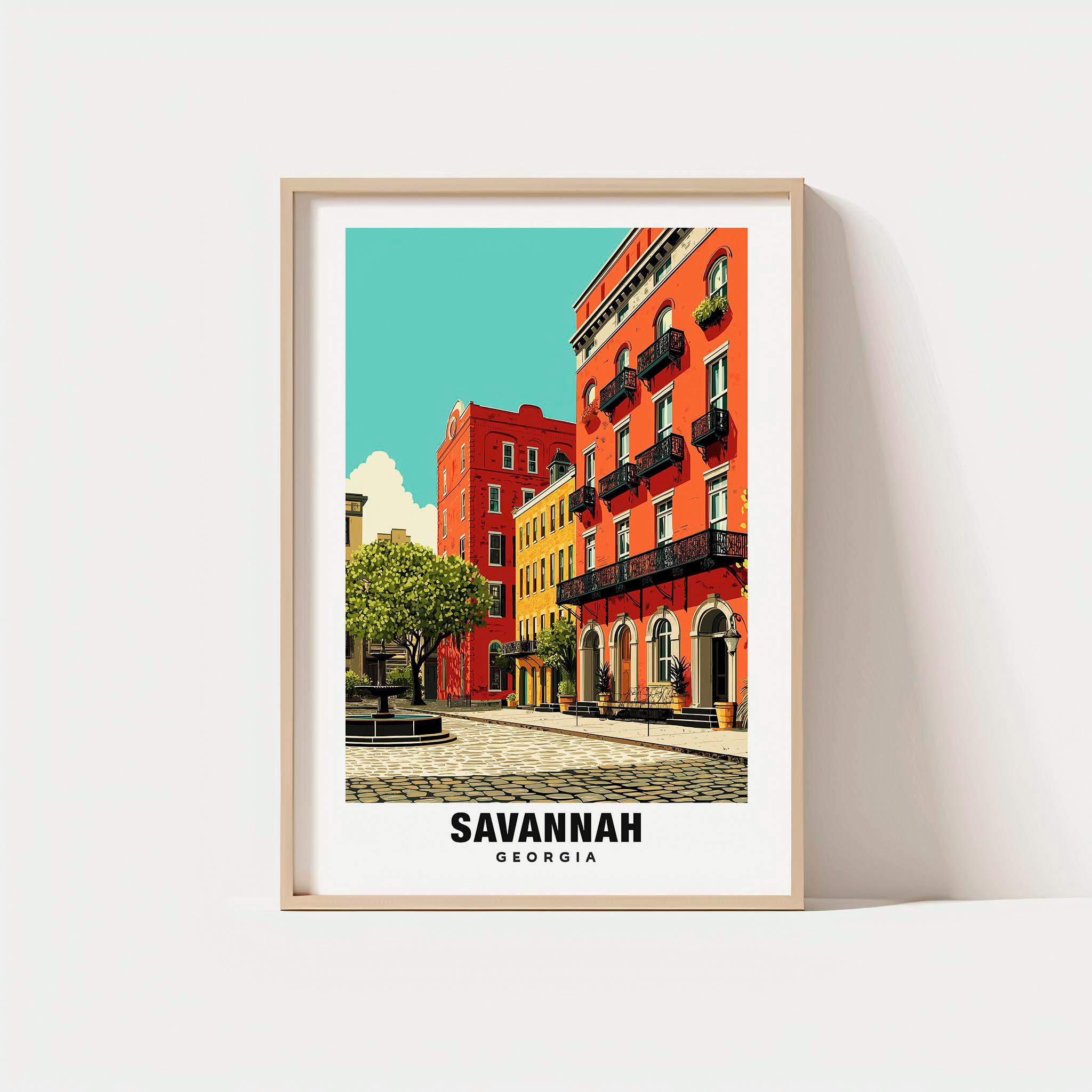 Savannah Print - Georgia Poster, Savannah Views, Savannah Art, Georgia Charm, Savannah Beauty, Historic Town, Scenic Landscape, Cultural Art