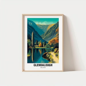 Glendalough Ireland Print - Valley View with Historic Monastery