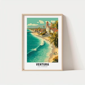 Ventura Print – California Poster, Coastal Views, Travel Art, Ocean Scene, Beach Escape, Seaside Beauty, Sunset Glow, Southern California